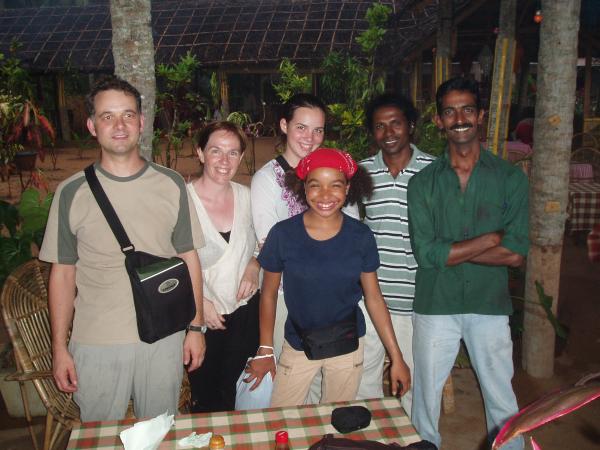 Mark, Heather, Rosa and Melissa in Varkala