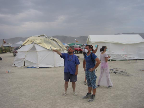 Paul and Barnie, dust storm 